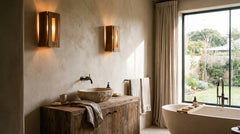 Wandleuchten aus Holz für das Badezimmer