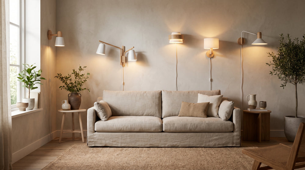 Wandleuchten aus skandinavischem Holz