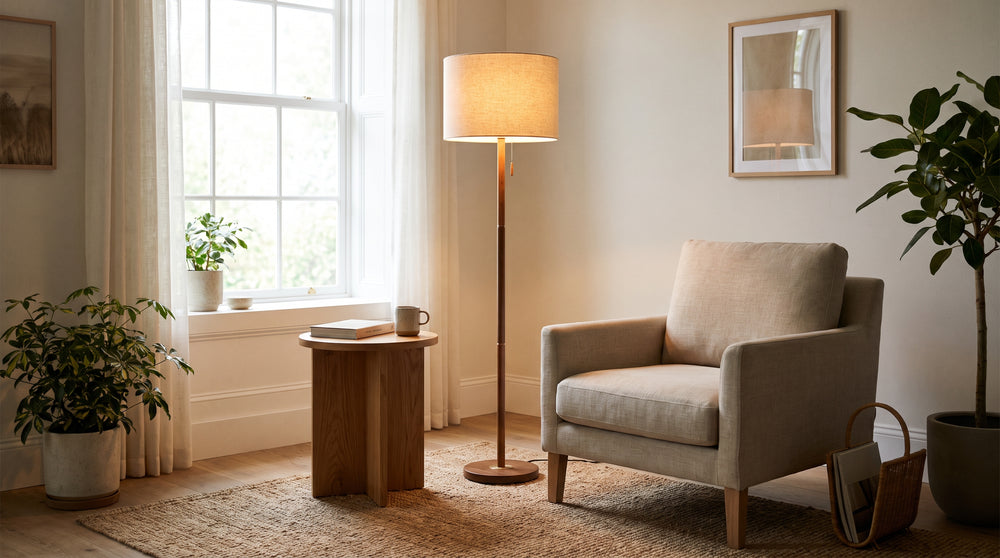 Große Stehlampe