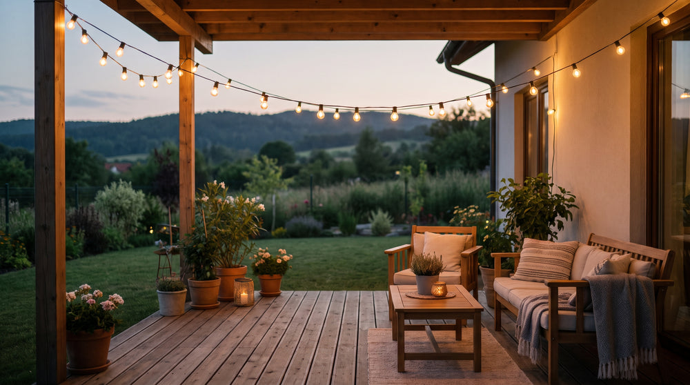 LED-Lichterketten für die Terrasse