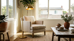 Goldene Stehlampe