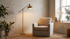 Goldene Stehleuchte Wohnzimmer