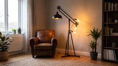 Industrielle Stehlampe Wohnzimmer