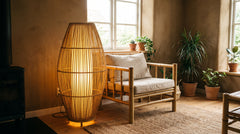 Bambus-Stehlampen für das Wohnzimmer