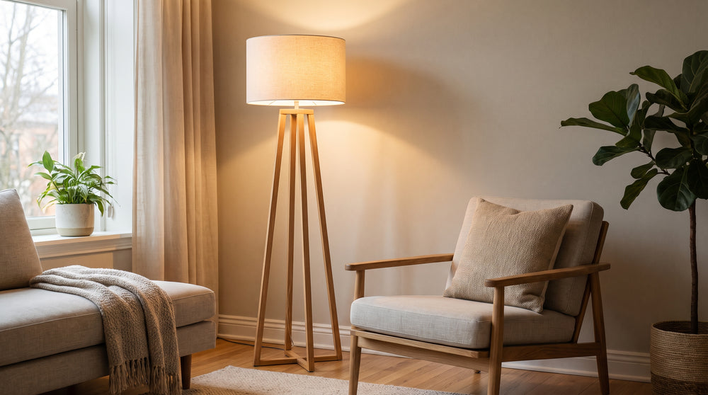 Moderne Holzstehlampen