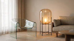 Designer-Stehlampen aus Glas