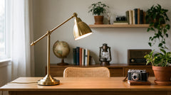 Goldfarbene Schreibtischlampen