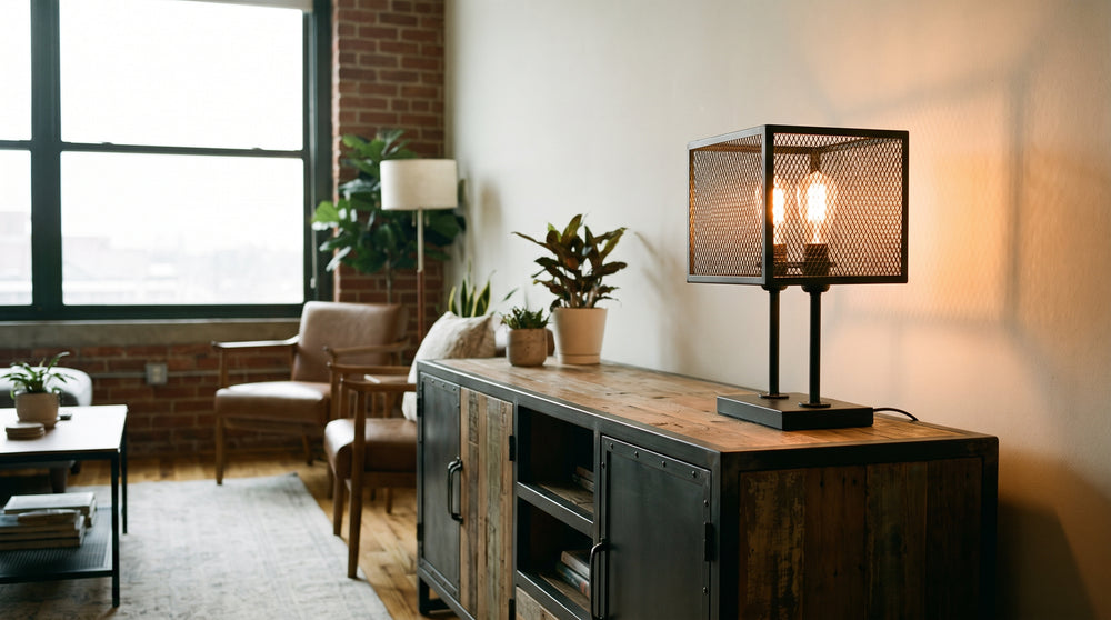 Tischlampen in Schwarz im Industrie-Stil