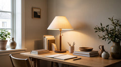 Rote Tischlampen für das Büro