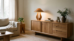Design-Tischlampen aus Holz