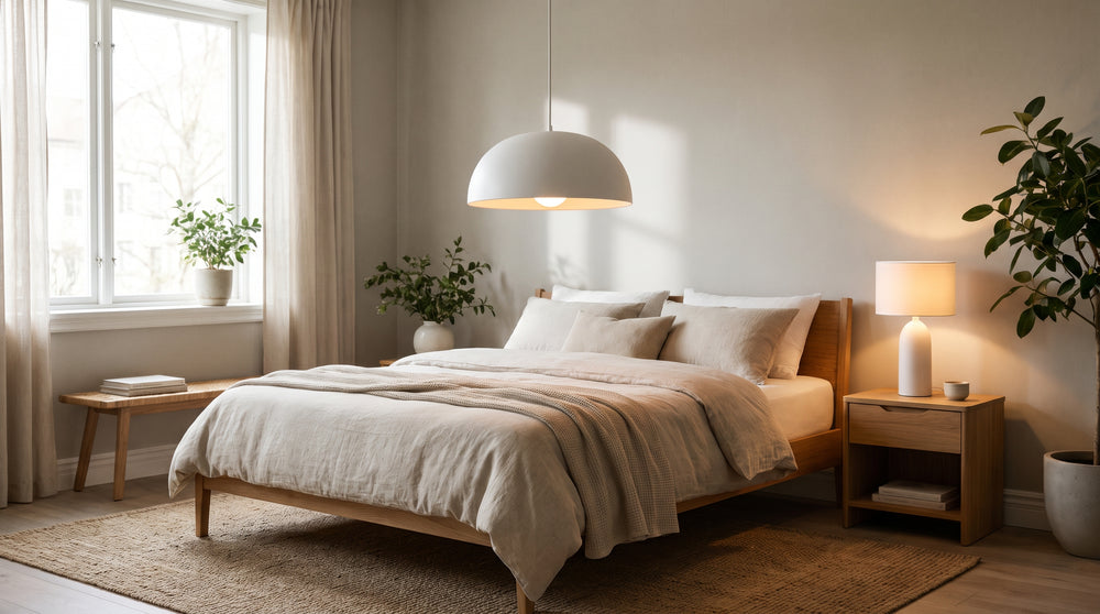 Weiße Leuchten für das Schlafzimmer