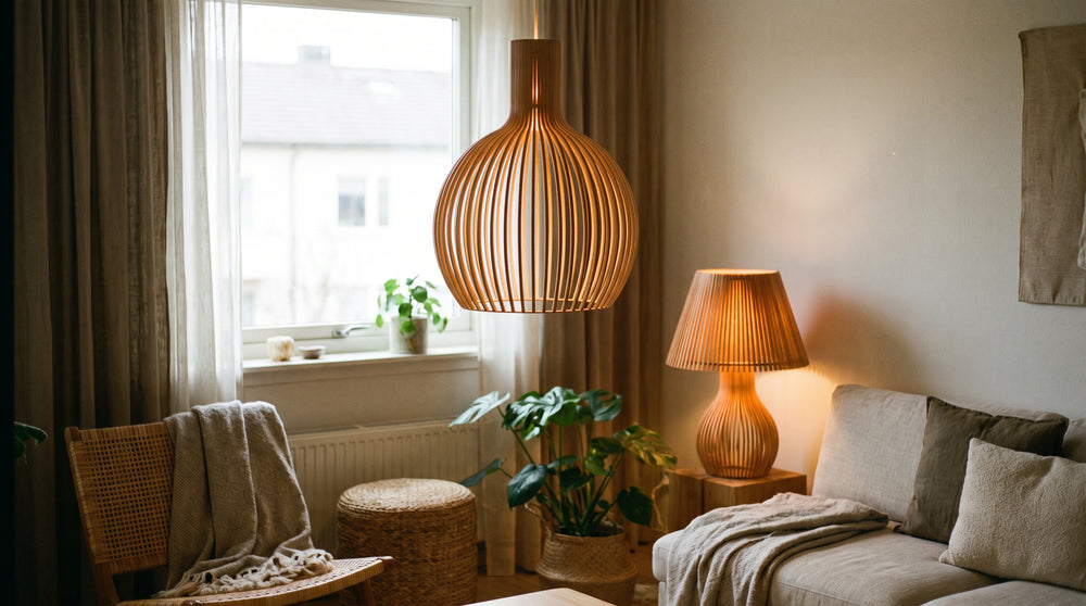 Holzleuchten für das Wohnzimmer