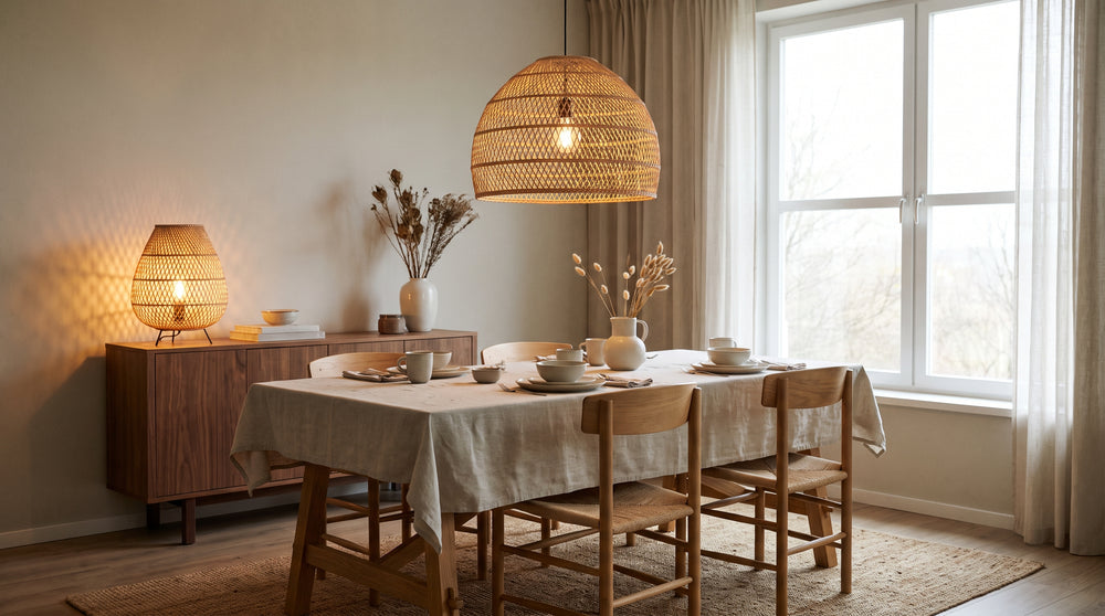 Hängeleuchten aus Rattan