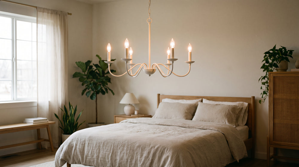 Weiße Schlafzimmer-Deckenleuchte