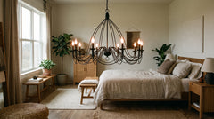 Schwarzer Schlafzimmer-Kronleuchter