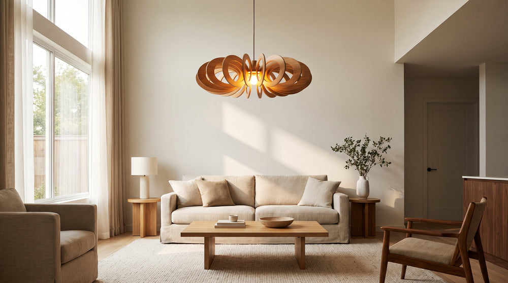 Moderne Holzleuchter