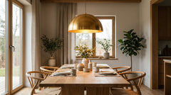 Goldene Pendelleuchte