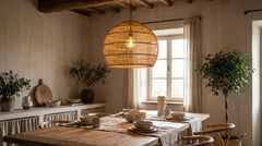 Hängeleuchte Rattan
