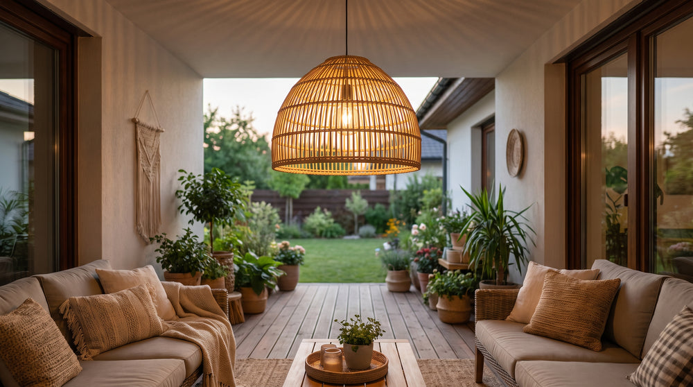 Rattan-Außenleuchten