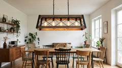 Hängeleuchten aus Holz und Metall im Industrial Style