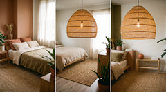 Rattan-Hängeleuchten für das Schlafzimmer