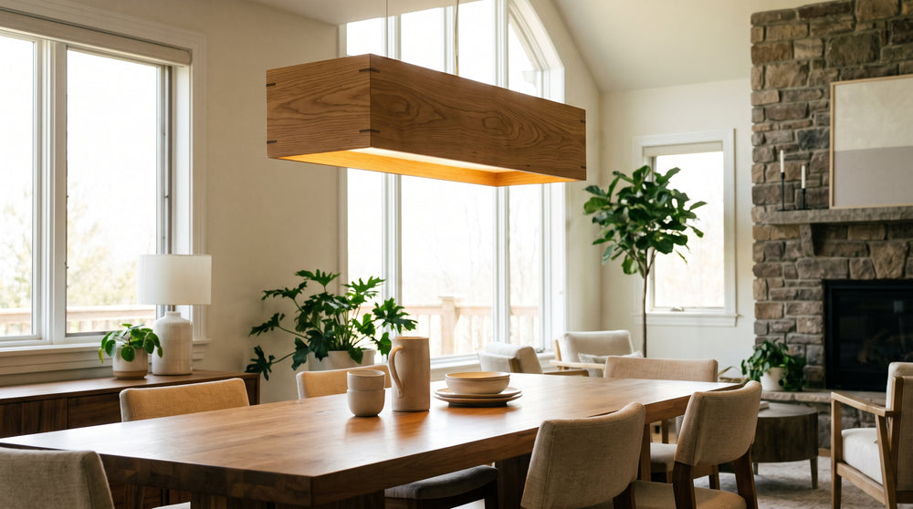 LED-Pendelleuchten aus Holz