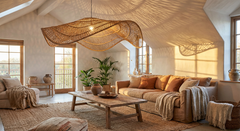 Rattanleuchter