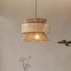 Rattan-Deckenleuchte
