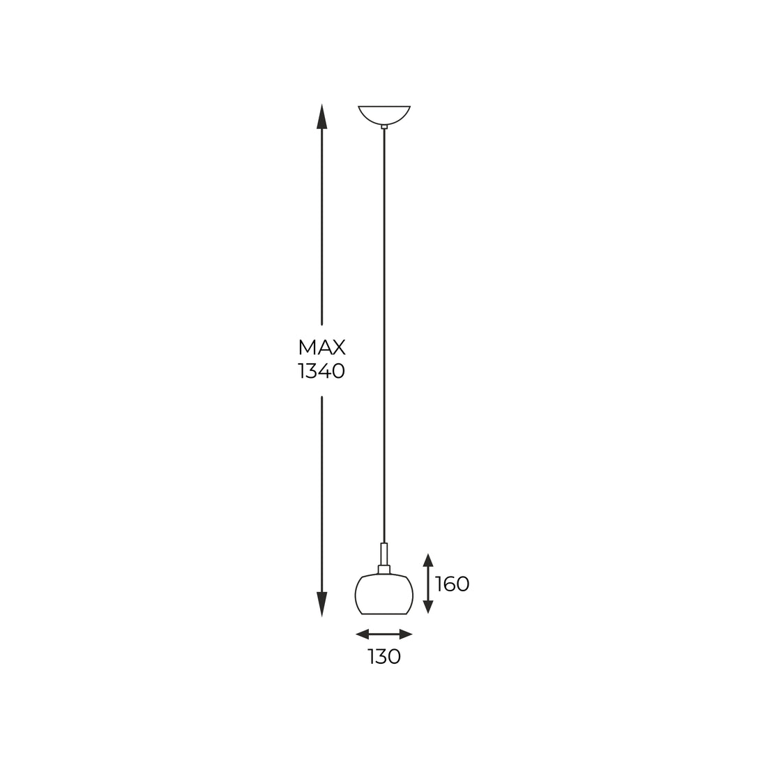 Suspension luminaire | Crystal Argentée