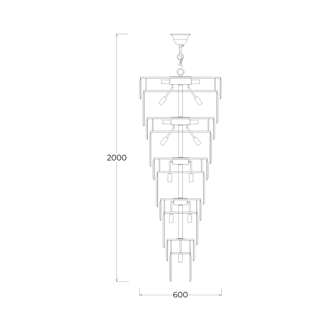 Suspension luminaire | Luxe Dorée