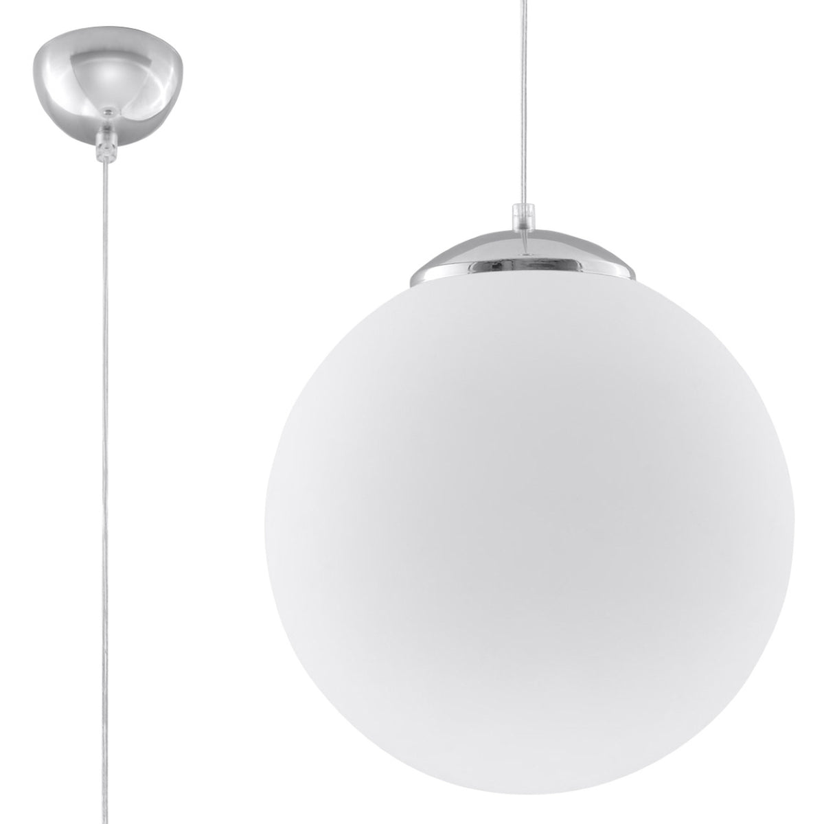 Lampe pendante UGO 40 Blanc / chromé