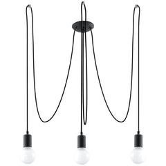 Kronleuchter EDISON 3 schwarz