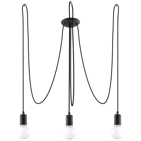Kronleuchter EDISON 3 schwarz