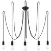 Kronleuchter EDISON 5 schwarz