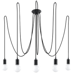 Kronleuchter EDISON 5 schwarz