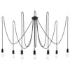 Kronleuchter EDISON 7 schwarz