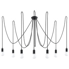Kronleuchter EDISON 7 schwarz