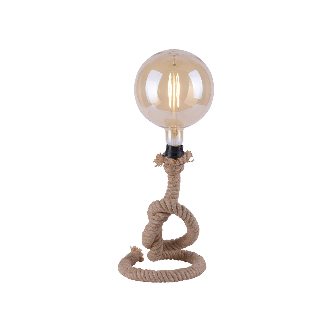 Lampe à poser Rope noire, corde