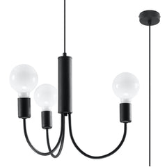 Kronleuchter PICCOLO 3 schwarz