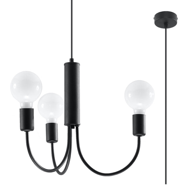 Kronleuchter PICCOLO 3 schwarz