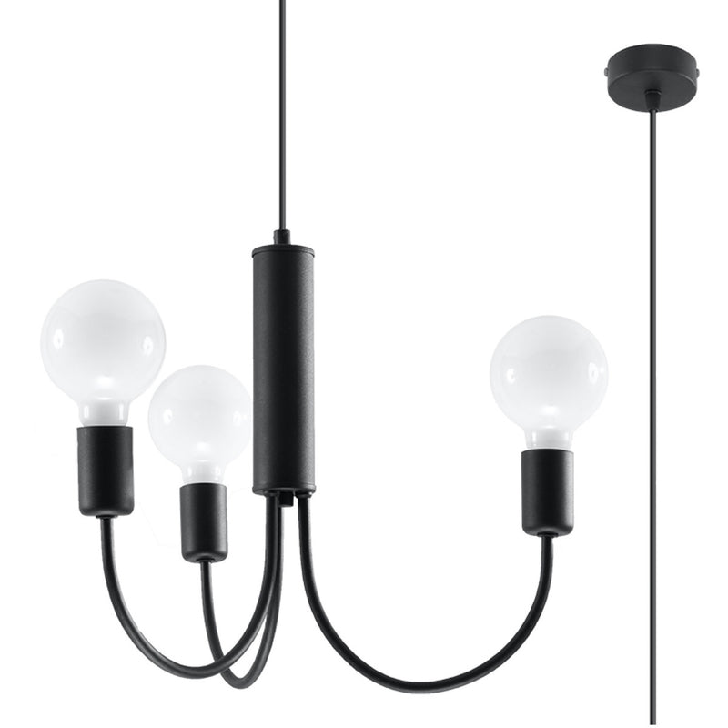 Kronleuchter PICCOLO 3 schwarz