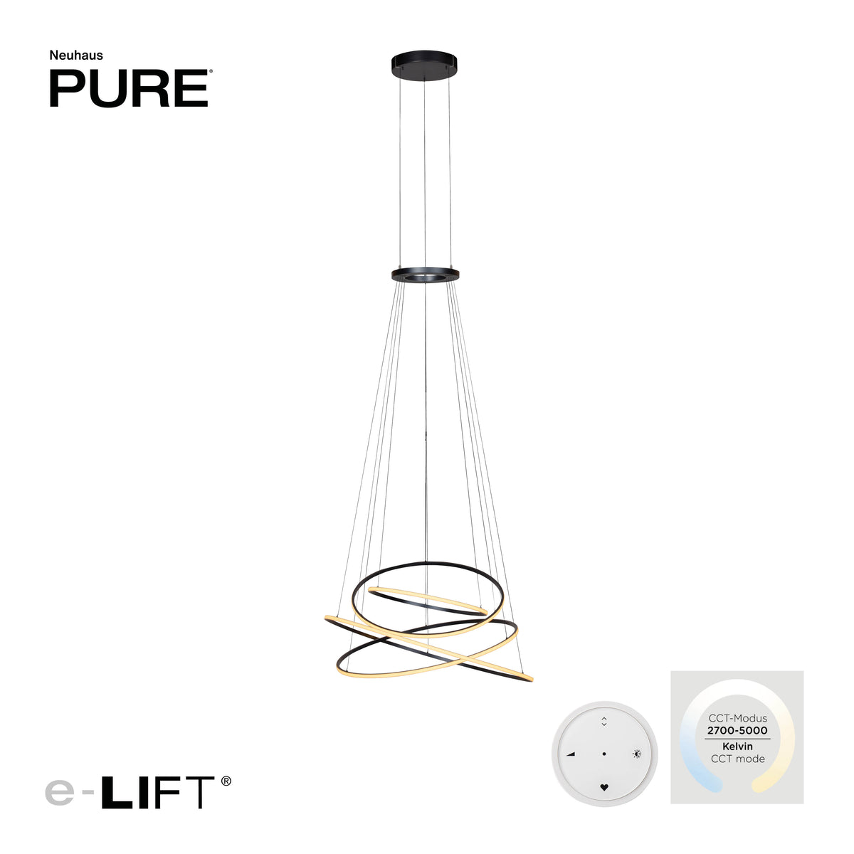 Suspension Pure E-Flying Rings grise