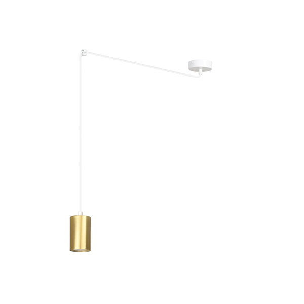 Suspension Traker 1 lumière blanche et dorée