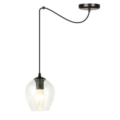 Suspension Level 1 lumière noire, verre transparent