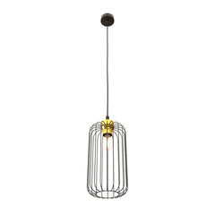 Suspension Vander 1 lumière noire et dorée
