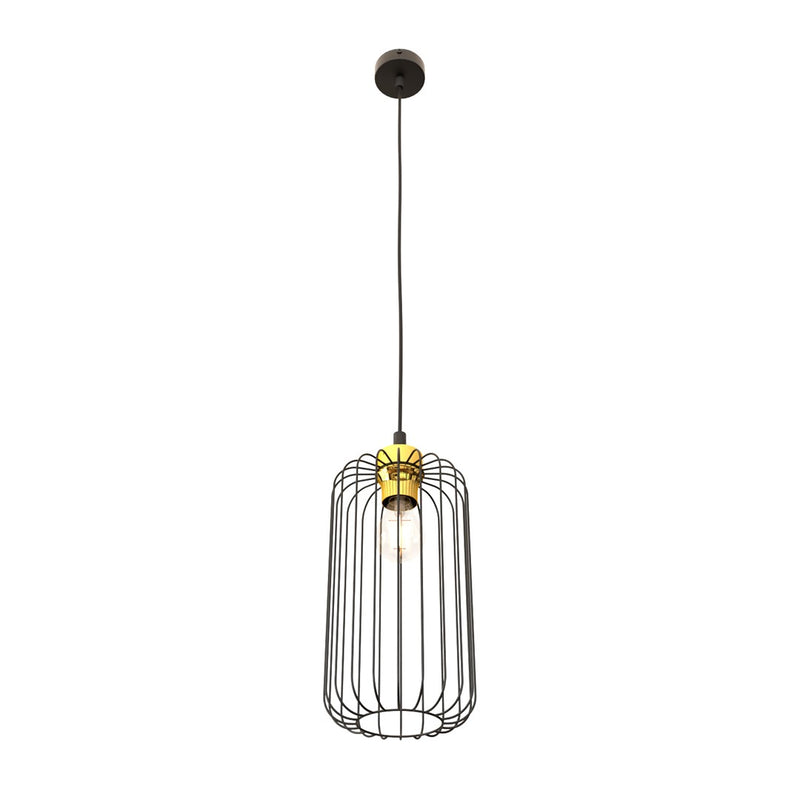 Suspension Vander 1 lumière noire et dorée