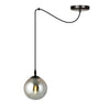 Suspension Gigi 1 lumière noire, verre graphite