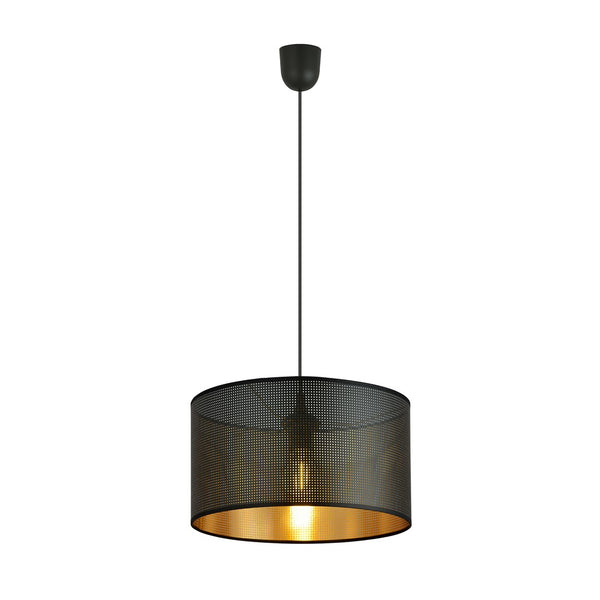 Schwarze und goldene Hängeleuchte Aston