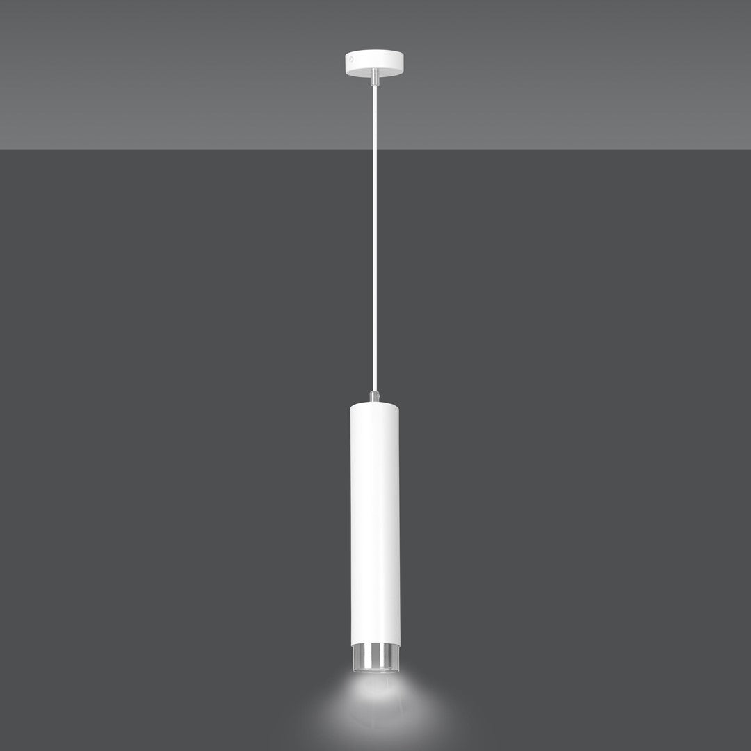 Produit allumé projetant un halo lumineux diffus sur le sol gris