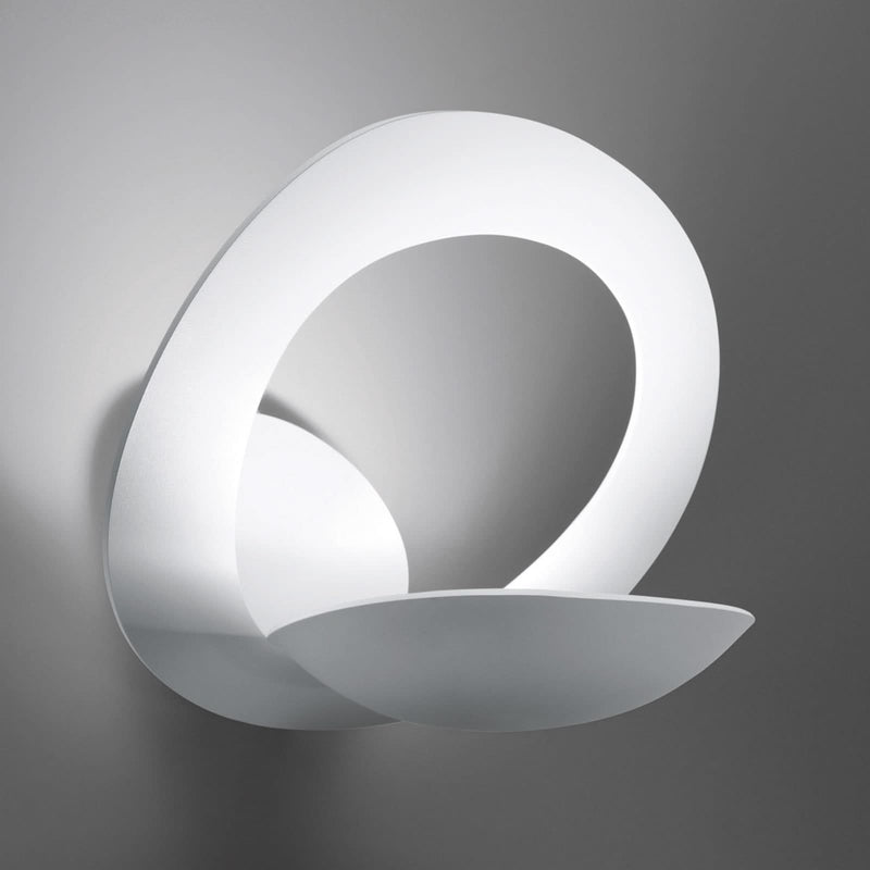 Applique murale Pirce en aluminium, blanc, hauteur 25 cm